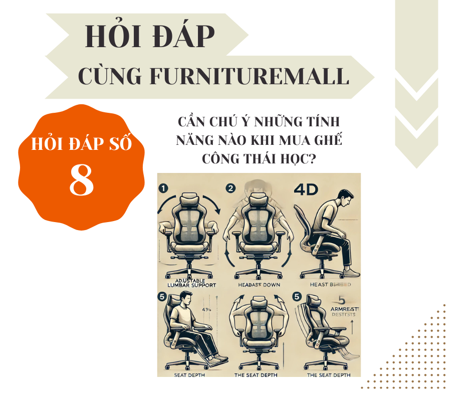 Cần chú ý những tính năng nào khi mua ghế công thái học?