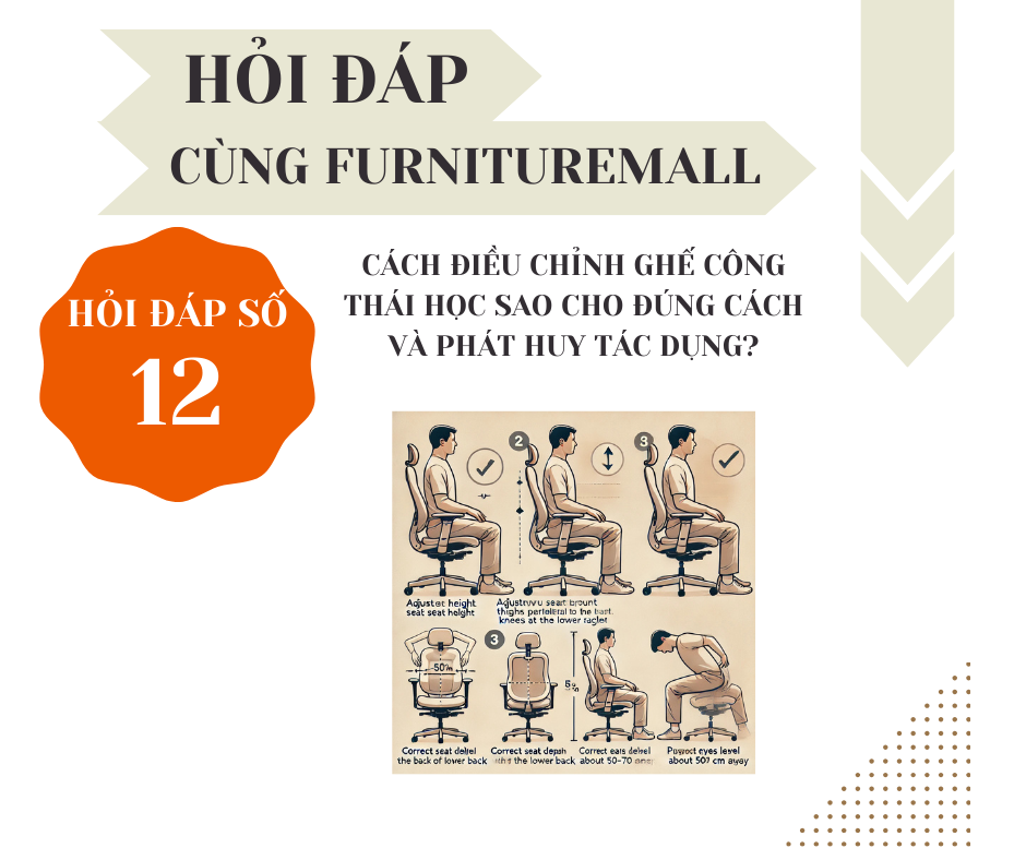 Cách điều chỉnh ghế Công Thái Học sao cho đúng cách và phát huy tác dụng?