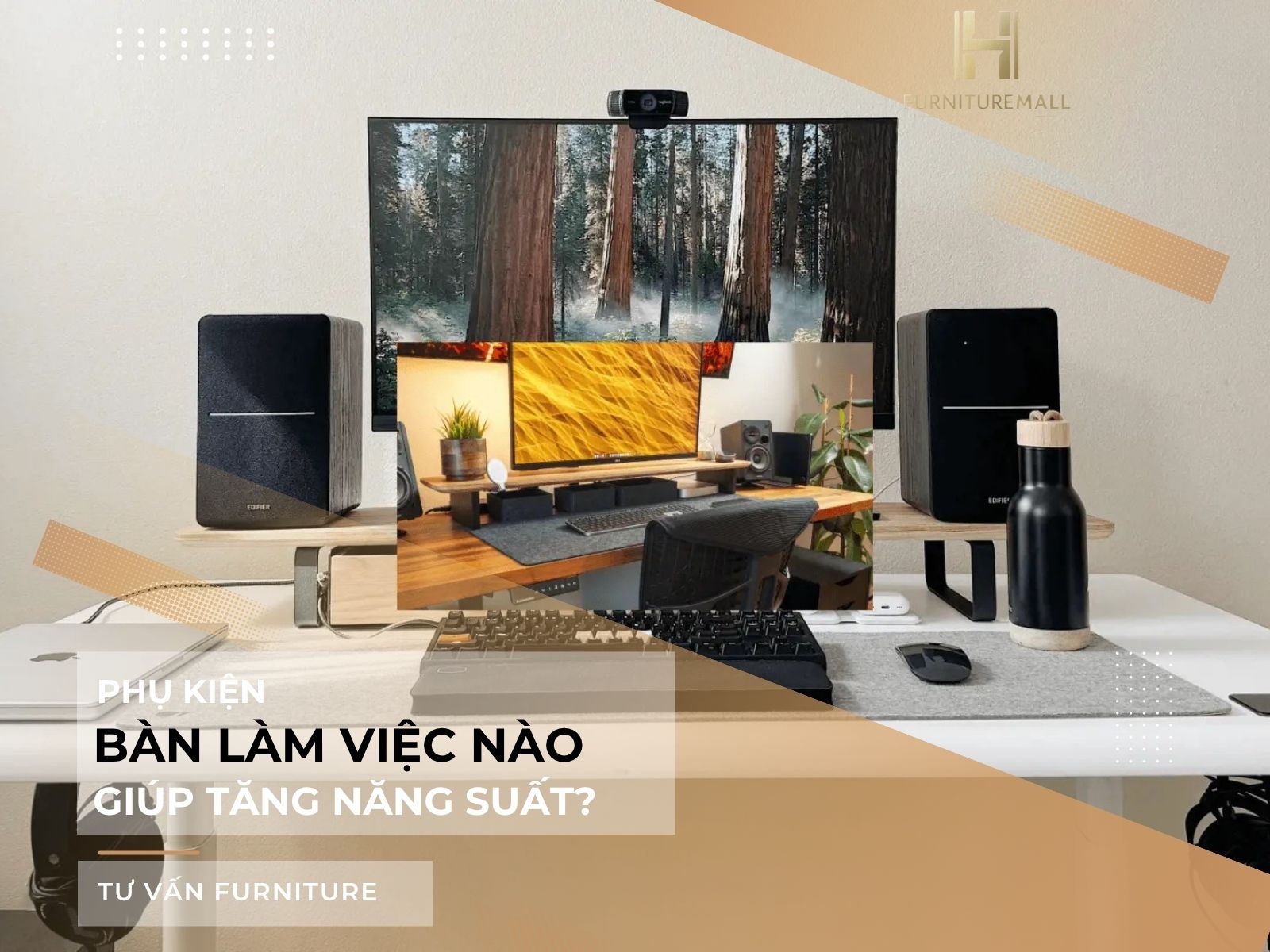 Phụ kiện bàn làm việc giúp tăng năng suất nên chọn loại nào?