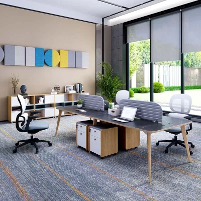 Cụm bàn 2 4 người ngồi đối xứng