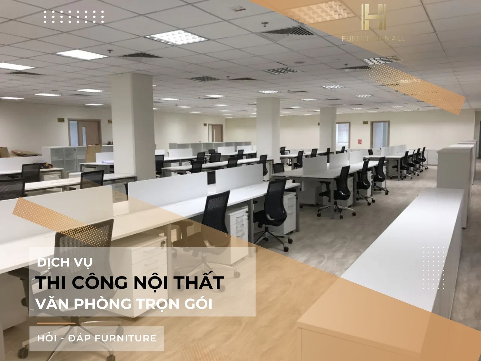 Dịch vụ thi công nội thất văn phòng trọn gói gồm những gì?