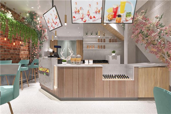 setup quán cf sữa nhỏ