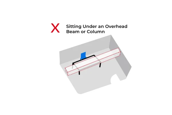 bàn làm việc quay lưng ra cửa