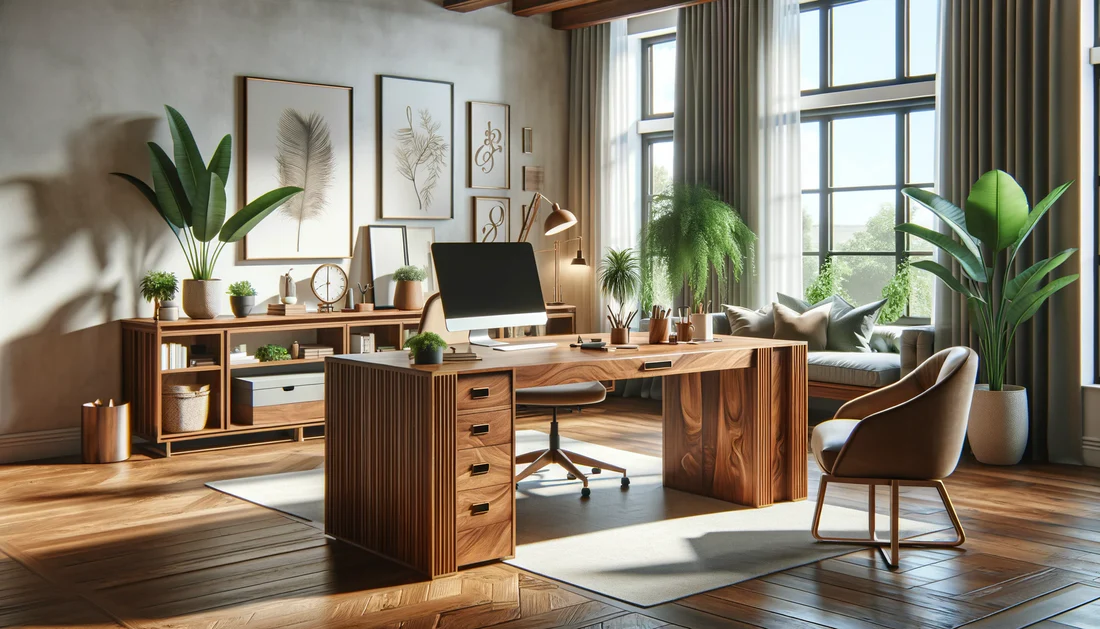 Natural Wood Office Desks 
