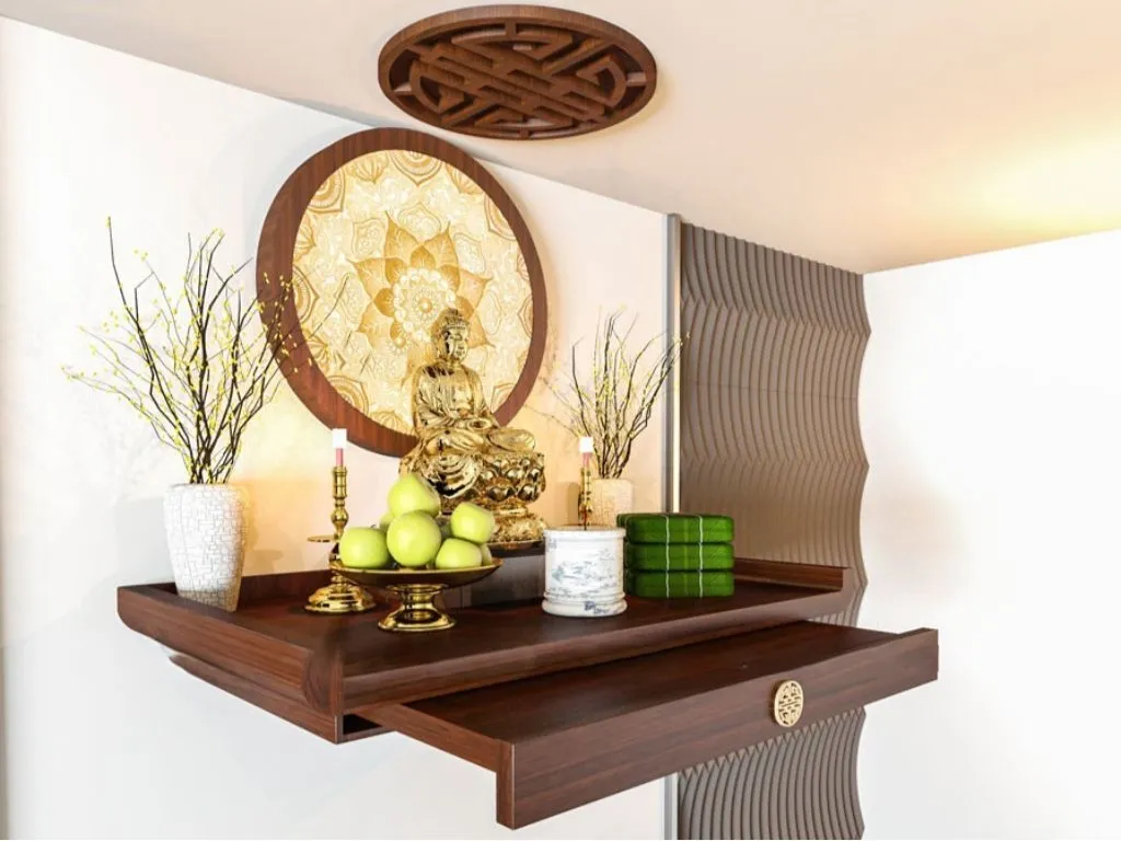 Cách chọn kích thước bàn thờ treo chung cư phù hợp