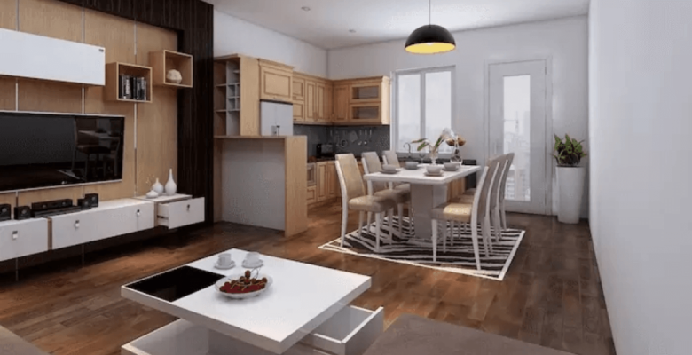 Phòng khách liền bếp 20m2: Bố trí sao cho hợp lý?