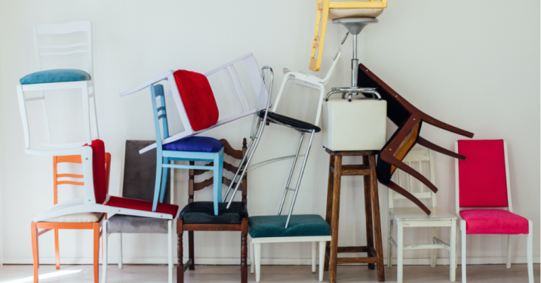 mismatched office furniture design